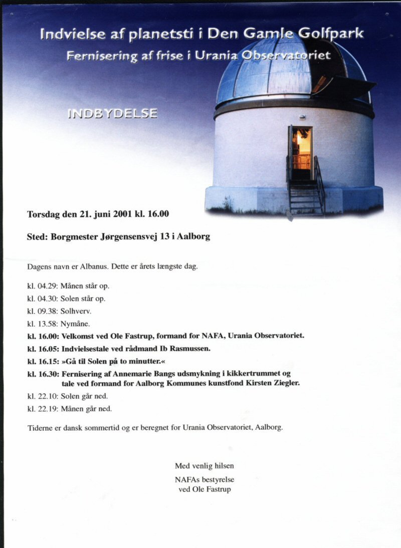 Program for indvielse af planetstien